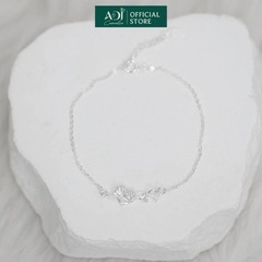 Lắc tay Hoa Tuyết Đính Đá Trang sức bạc 925 ADJ - SLT108104AD