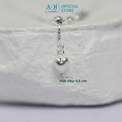 Dây Chuyền Nữ Bạc ADJ 925 Trái Tim Buông Rũ Nhẹ Nhàng Thanh Lịch Phụ Kiện Trang Sức Nữ SDC146123AD