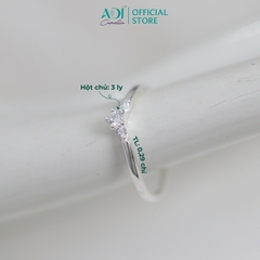 Nhẫn Đôi Bạc ADJ 925  Cổ Điển Xoắn Óc Phụ Kiện Trang Sức Nữ Cao Cấp