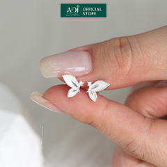 Bông tai Bạc Nữ ADJ Hai Nửa Cánh Bướm Lấp Lánh Sang Trọng Nữ Tính SB15625AD