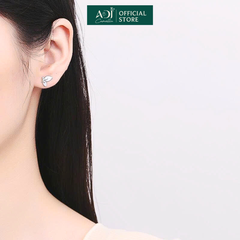 Bông tai Bạc Nữ ADJ Hai Nửa Cánh Bướm Lấp Lánh Sang Trọng Nữ Tính SB15625AD