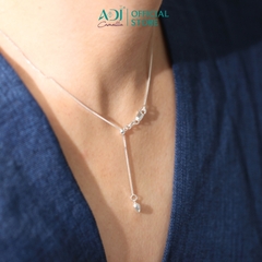 Dây Chuyền Nữ Bạc ADJ 925 Trái Tim Buông Rũ Nhẹ Nhàng Thanh Lịch Phụ Kiện Trang Sức Nữ SDC146123AD