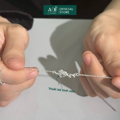 Lắc tay Hoa Tuyết Đính Đá Trang sức bạc 925 ADJ - SLT108104AD