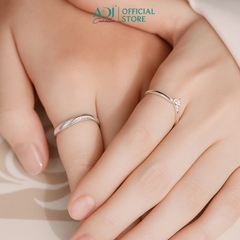 Nhẫn Đôi Bạc ADJ 925  Cổ Điển Xoắn Óc Phụ Kiện Trang Sức Nữ Cao Cấp