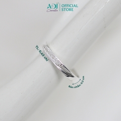 Nhẫn Đôi Bạc ADJ 925 Cặp Chéo Đá CZ Phụ Kiện Trang Sức Nữ Cao Cấp