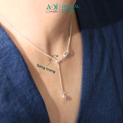 Dây Chuyền Nữ Bạc ADJ 925 Trái Tim Buông Rũ Nhẹ Nhàng Thanh Lịch Phụ Kiện Trang Sức Nữ SDC146123AD