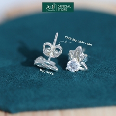 Bông tai Trang sức bạc 925 ADJ thanh lịch thời trang cao cấp Cánh Bướm Nhẹ Nhàng Quyến Rũ SB14069AD