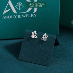 Bông tai Trang sức bạc 925 ADJ thanh lịch thời trang cao cấp Cánh Bướm Nhẹ Nhàng Quyến Rũ SB14069AD