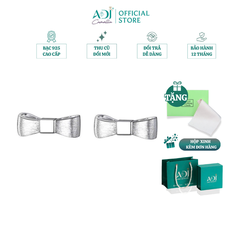 Bông tai Trang sức bạc 925 ADJ sang trọng cao cấp Chiếc Nơ Thanh Lịch - SB118183AD