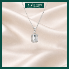 Bộ Trang sức bạc 925 ADJ Tiffany Viên Chữ Nhật To Mang Ánh Sáng Tinh Tế