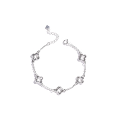 Lắc tay Trang sức bạc 925 ADJ thanh lịch thời trang cao cấp 5 Hoa May Mắn - SLC134254AD