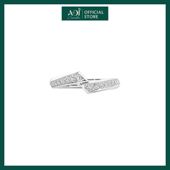 Nhẫn Đôi Bạc ADJ 925  Pure Love Đính Đá CZ Phụ Kiện Trang Sức Nữ Cao Cấp