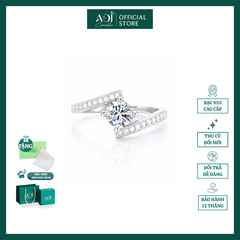Nhẫn Bạc Nữ ADJ 925 Đính Đá CZ Sang Trọng - Nhẫn Bạc Cao Cấp Thiết Kế Thanh Lịch Tặng Hộp Xinh SN156393AD