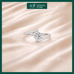 Nhẫn Bạc Nữ ADJ 925 Đính Đá CZ Sang Trọng - Nhẫn Bạc Cao Cấp Thiết Kế Thanh Lịch Tặng Hộp Xinh SN156393AD