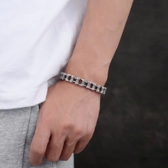 Lắc tay nam Trang sức bạc 925 ADJ bánh răng, mạnh mẽ và bền bỉ