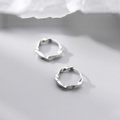 Bông tai Trang sức bạc 925 ADJ an toàn sang trọng cao cấp bông tai tròn - SB118165AD