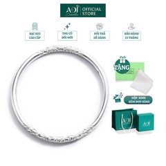 Vòng Tay Nữ Bạc ADJ 999 Hoa Văn Cỏ Xoăn Tinh Tế Phụ Kiện Trang Sức Nữ Cao Cấp SVC15491AD
