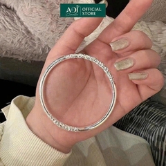 Vòng Tay Nữ Bạc ADJ 999 Hoa Văn Cỏ Xoăn Tinh Tế Phụ Kiện Trang Sức Nữ Cao Cấp SVC15491AD