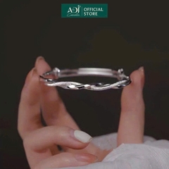 Vòng tay Trang sức bạc 999 ADJ an toàn sang trọng cao cấp Sóng Biển Kiêu Sa - SVC15409AD