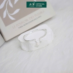 Vòng Tay Nữ Bạc ADJ 999 Vòng Gợn Sóng Mặt Hình Bướm Phụ Kiện Trang Sức Nữ Cao Cấp SVC154100AD