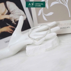 Vòng Tay Nữ Bạc ADJ 999 Vòng Gợn Sóng Mặt Hình Bướm Phụ Kiện Trang Sức Nữ Cao Cấp SVC154100AD