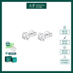 Bông tai Trang sức bạc 925 ADJ đính đá CZ sang trọng cao cấp Pha Lê Vuông SB10048AD - SB1143