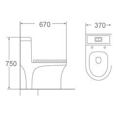Bồn cầu 1 khối Dobidos  DC014VJ