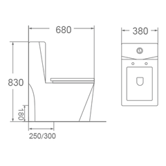 Bồn cầu 1 khối Dobidos LJ-106