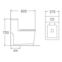 Bồn cầu 1 khối Dobidos LJ-111