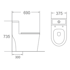 Bồn cầu 1 khối Dobidos LJ-112