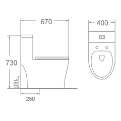 Bồn cầu 1 khối Dobidos LJ-127