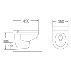 Bồn cầu treo tường Dobidos LJ-218