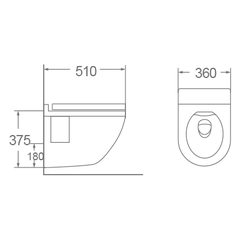 Bồn cầu treo tường Dobidos LJ-219