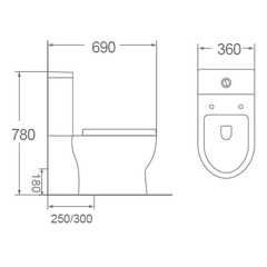 Bồn cầu 2 khối Dobidos LJ-301