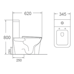 Bồn cầu 2 khối Dobidos LJ-308