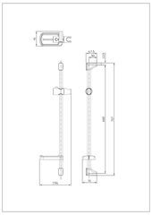 Thanh trượt sen cây tắm đứng Dobidos FA155C