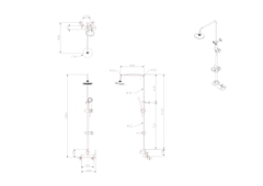 Bộ Sen cây tắm đứng nóng lạnh Dobidos FB020NRC