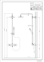 Bộ Sen cây tắm đứng nóng lạnh Dobidos FB315NRC