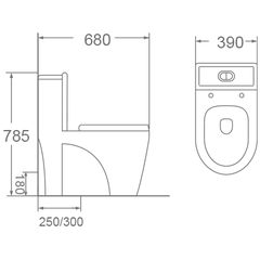 Bồn cầu 1 khối Dobidos DC001VJ