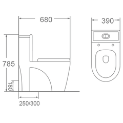 Bồn cầu 1 khối Dobidos DC016VJ