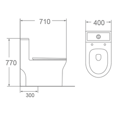 Bồn cầu 1 khối Dobidos DC015VJ