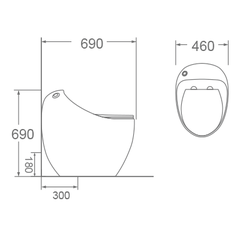 Bồn cầu 1 khối Dobidos DC018VJ
