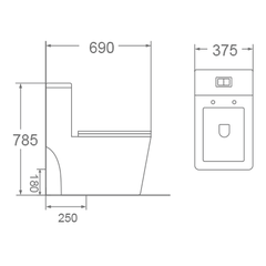 Bồn cầu 1 khối Dobidos DC019VJ