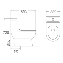 Bồn cầu 1 khối Dobidos DC005VJ