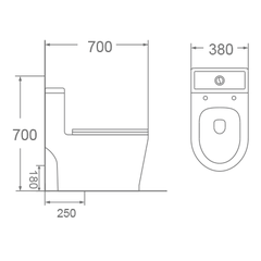 Bồn cầu 1 khối Dobidos DC006VJ