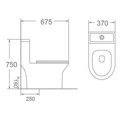 Bồn cầu 1 khối Dobidos DC007VJ