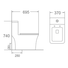 Bồn cầu 1 khối Dobidos DC002VJ