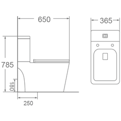 Bồn cầu 1 khối Dobidos DC008VJ-1