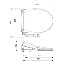 Nắp Bồn Cầu Thông Minh Dobidos DB-8800
