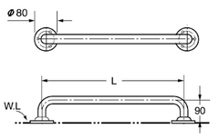 Thanh đỡ phòng tắm Dobidos FA80-5
